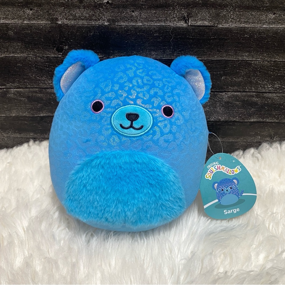 🆕 SQUISHMALLOWS SARGE THE JAGUAR SHIMMERING SOFT BELLY EAR PLUSH TOY